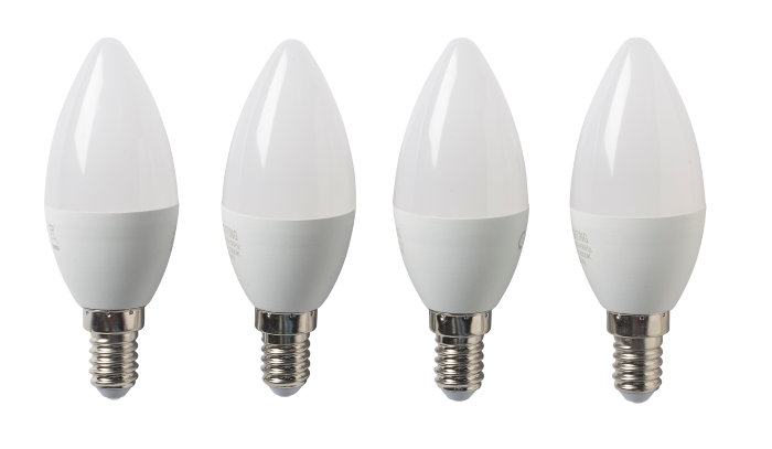 LED-pære 4-pk kerte E14 6 W